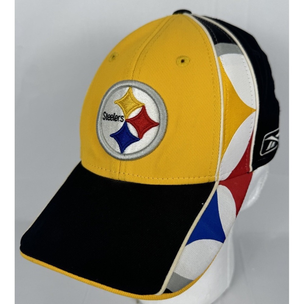 Vintage Y2K Reebok Pittsburch Steelers OSFA Fitted Hat Cap Embroidered Logo VGC